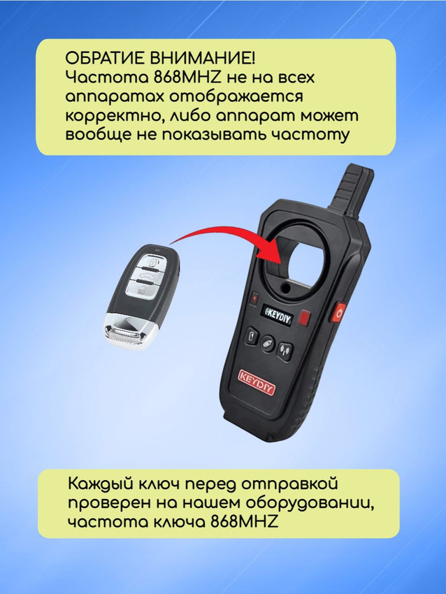 Смарт ключ для Ауди с частотой 868 Mhz