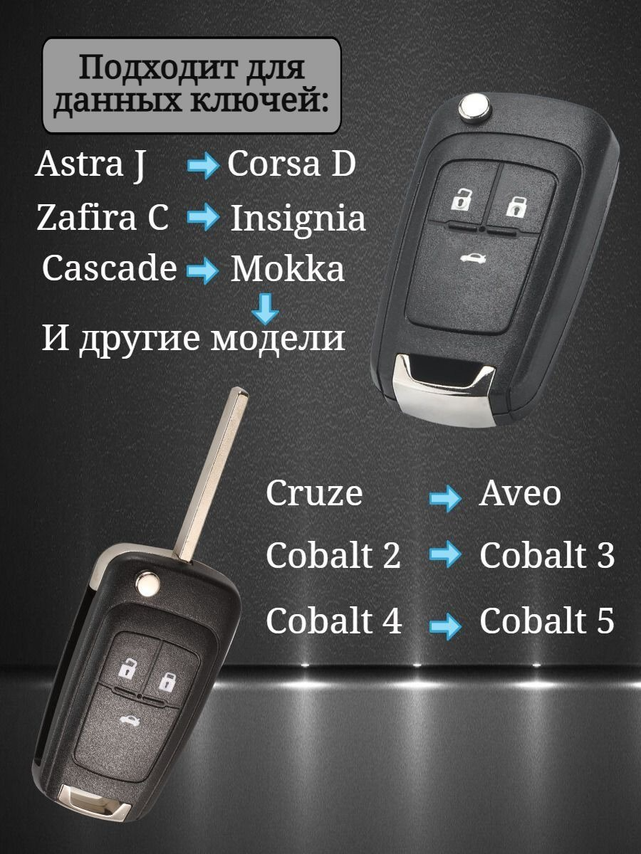 Чехол на ключ OPEL (серый)