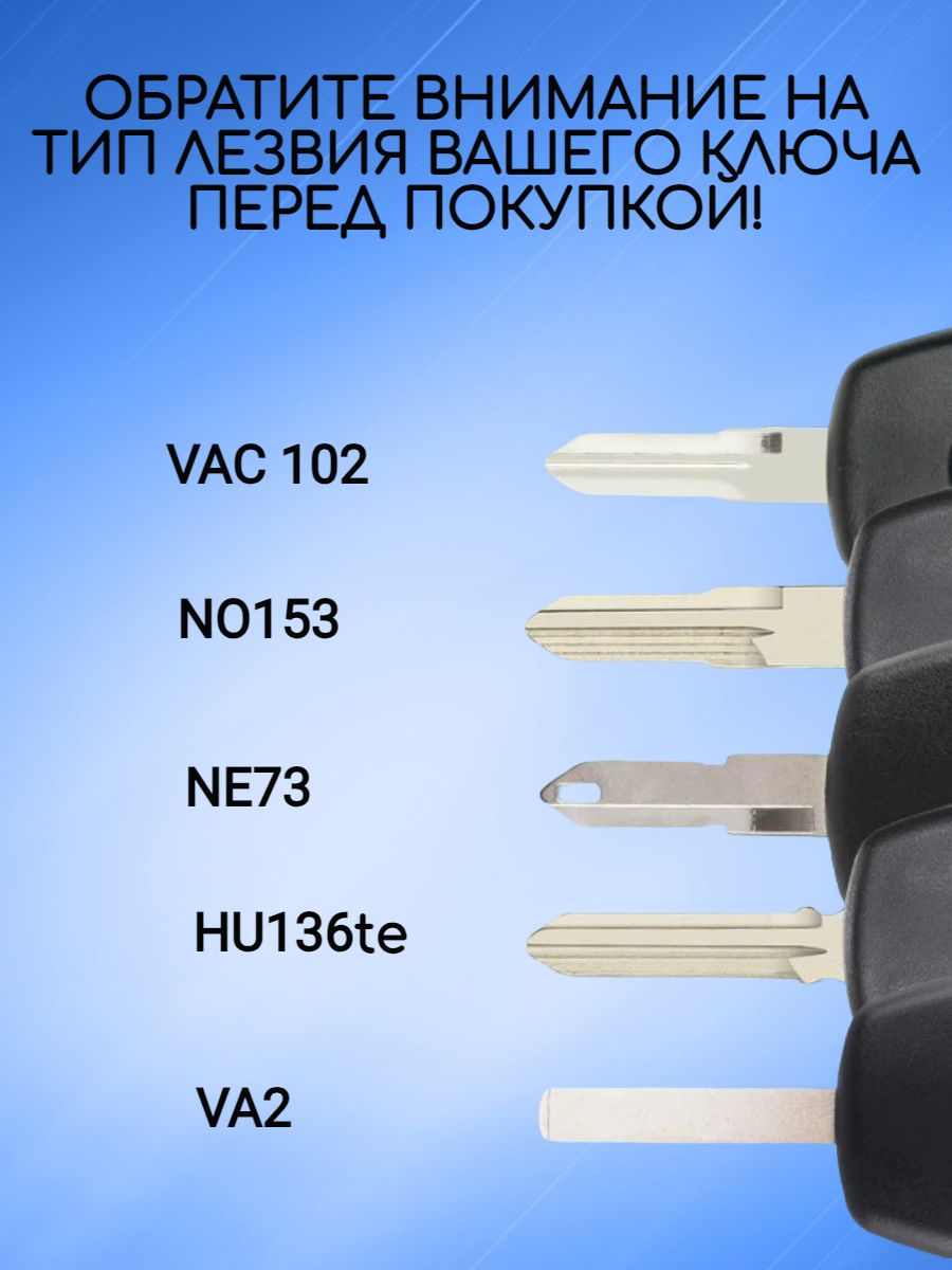 Корпус ключа для  Renault /Nissan/LADA лезвие VA2