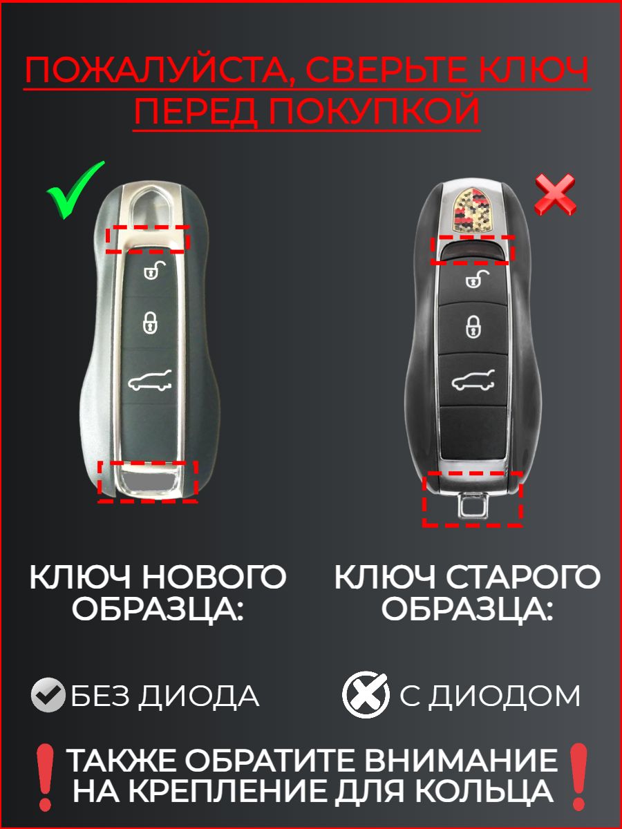 Чехол для смарт ключа PORSCHE / ПОРШЕ новой модели белый